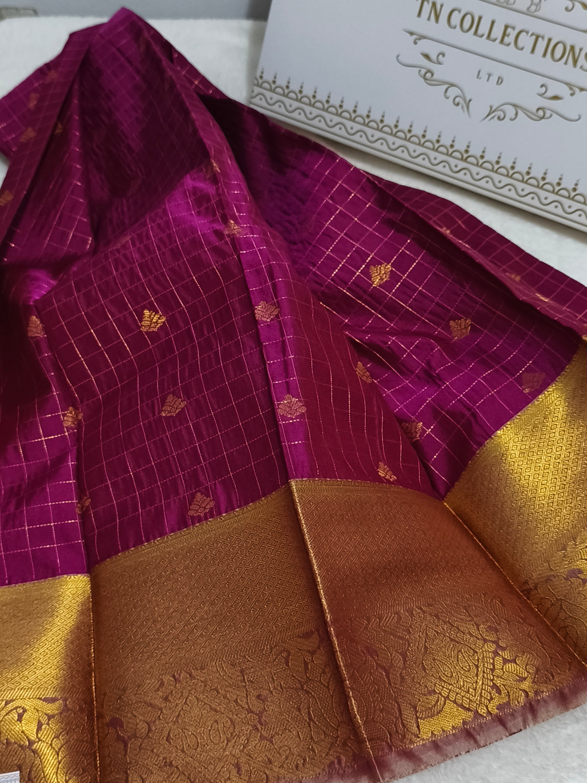 Premium kanchi Checked Semi Silk Saree