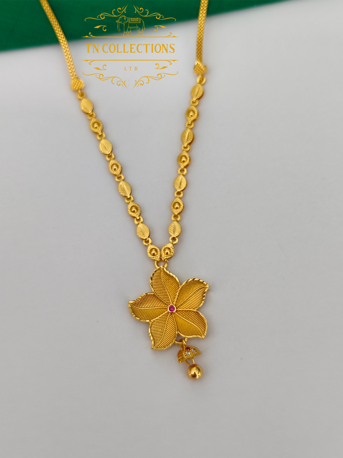 Micro Gold Finish cz stones Necklace