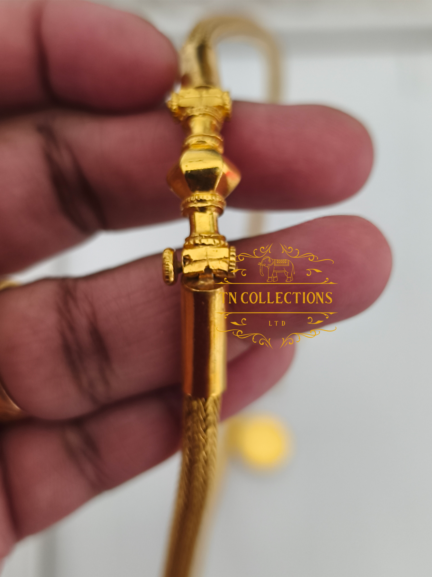 22ct Gold plated Traditional Vaira Thalikodi with kombu thali (Unscrewable Clasp)