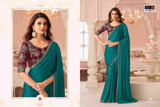 Soft lightweight Designer Party Saree with Unstitched Blouse Material