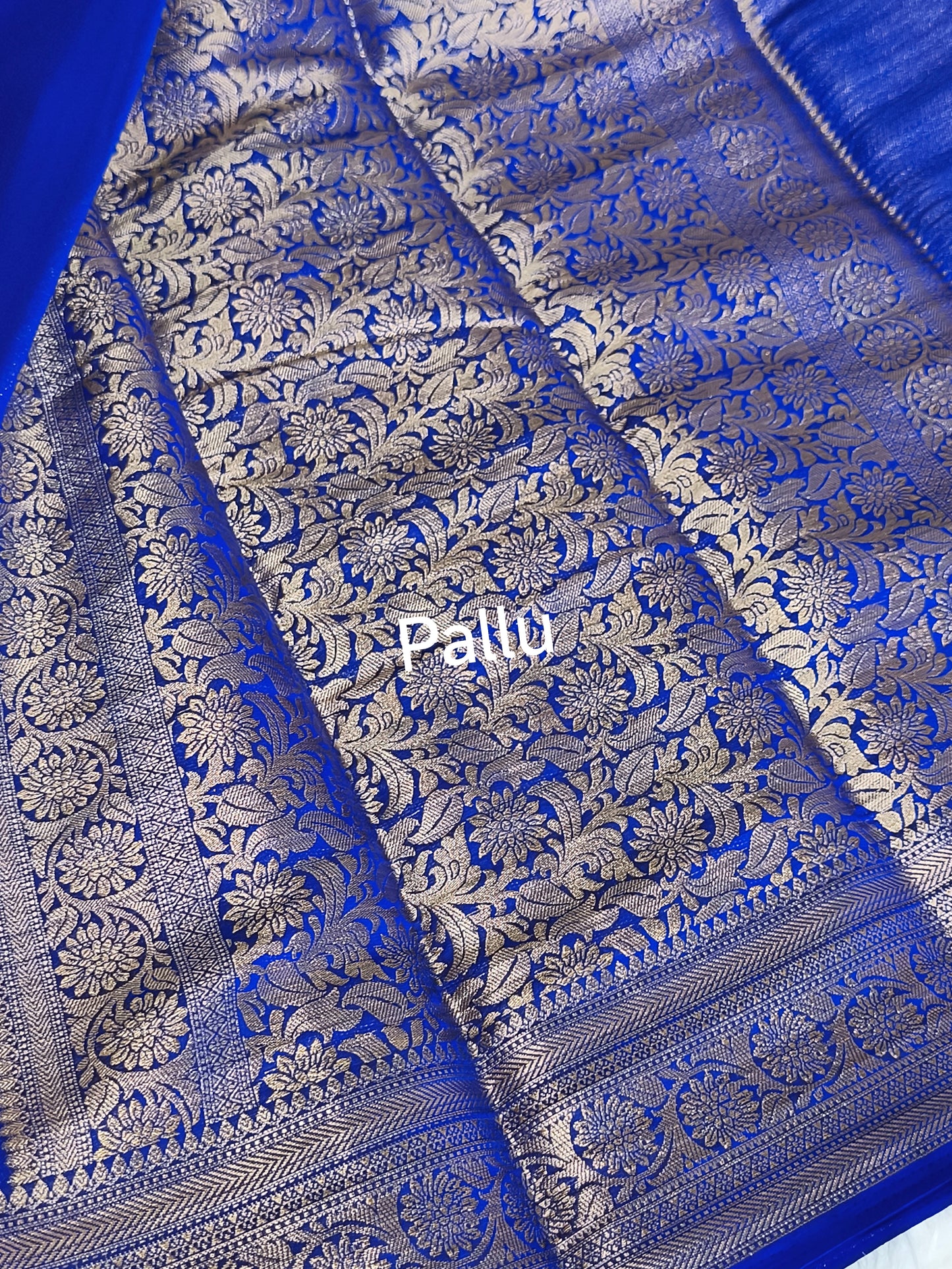 ROYAL BLUE colour Chiffon Georgette Party Saree