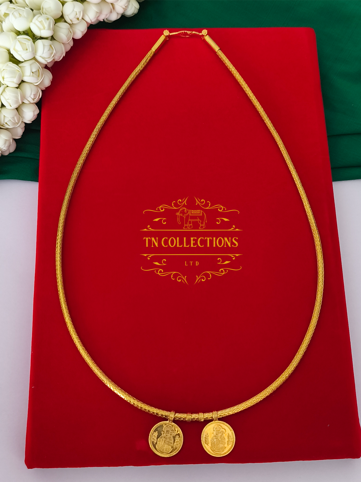 22ct Gold Plated Traditional Christian Thalikodi with Coins (Approx 7-9 Pawn thickness)
