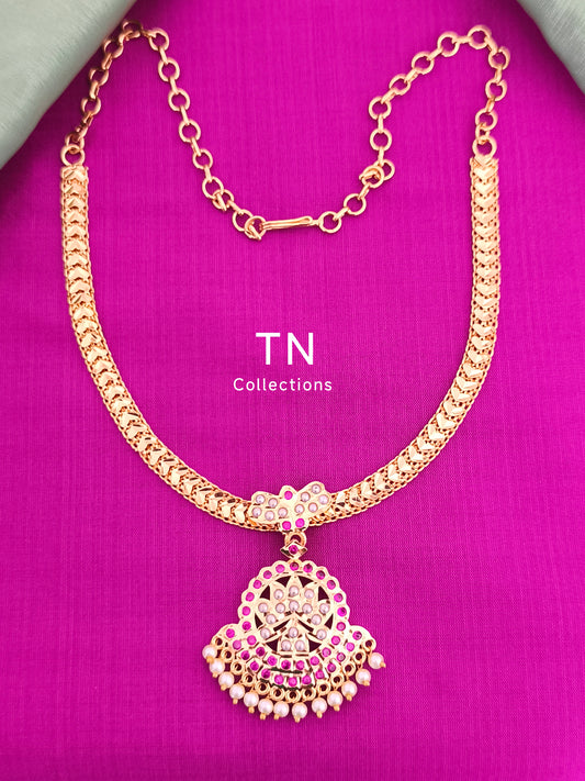 Micro gold plated traditional design Attiyal (necklace)