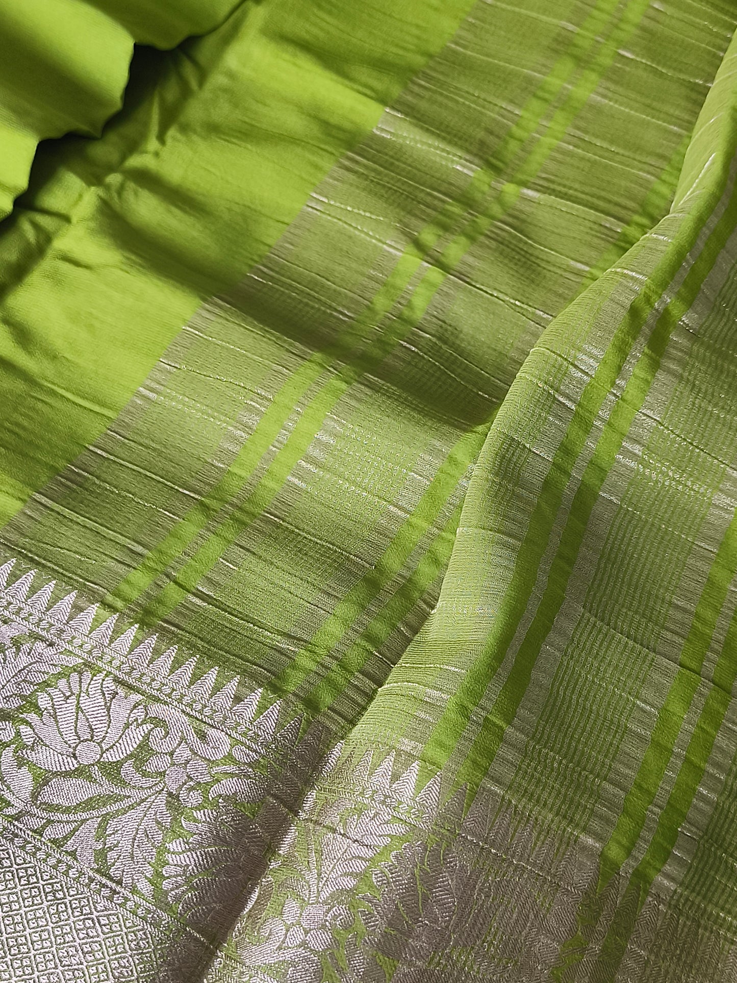Light Green soft Chiffon Saree
