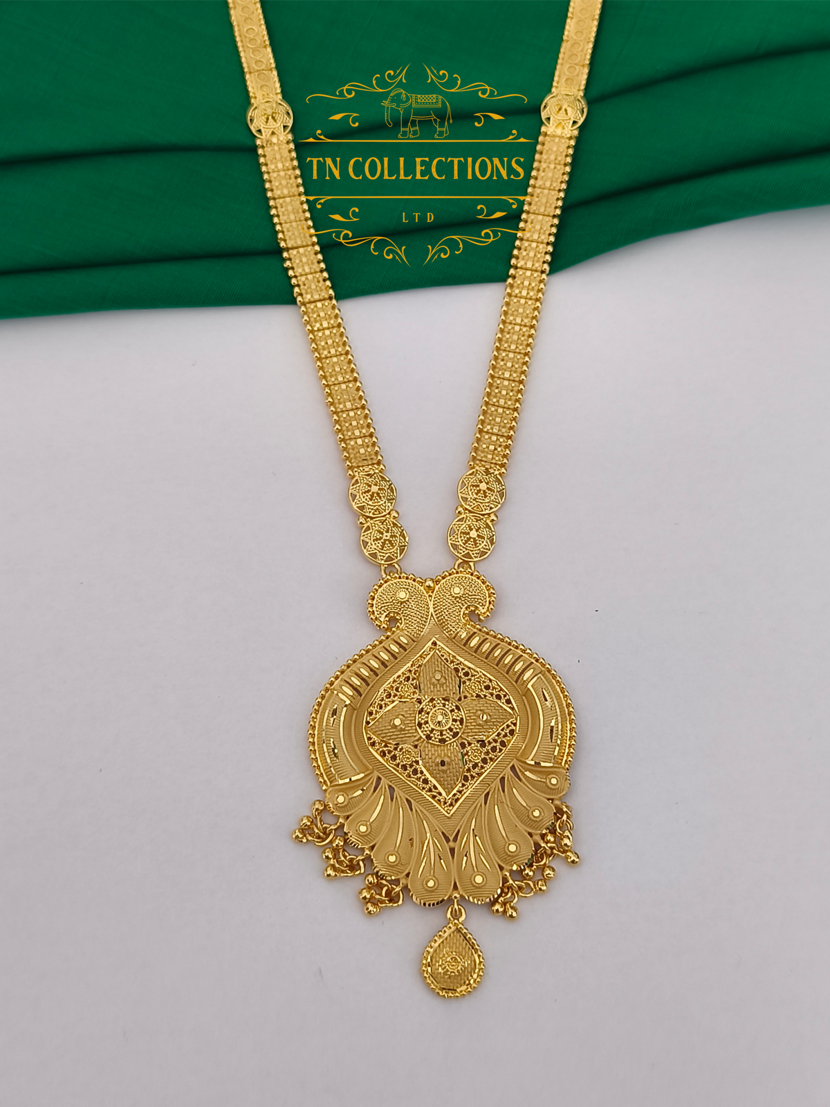 One Gram Gold Forming Haaram with Earrings