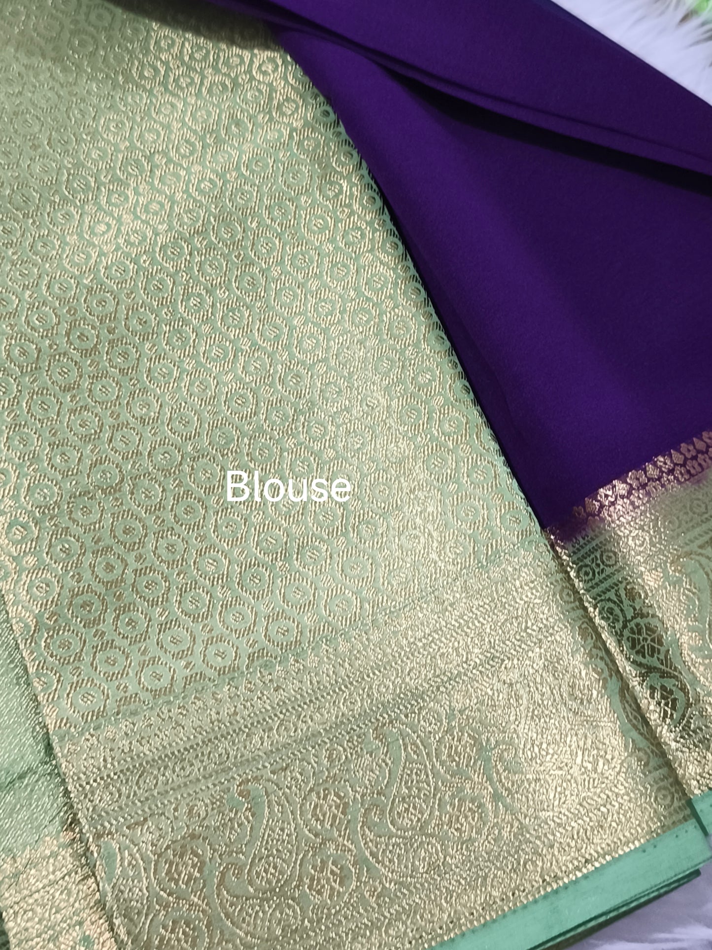 Purple Chiffon Georgette saree