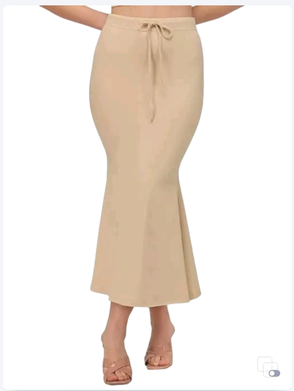 Beige Saree Shapewear Skirt