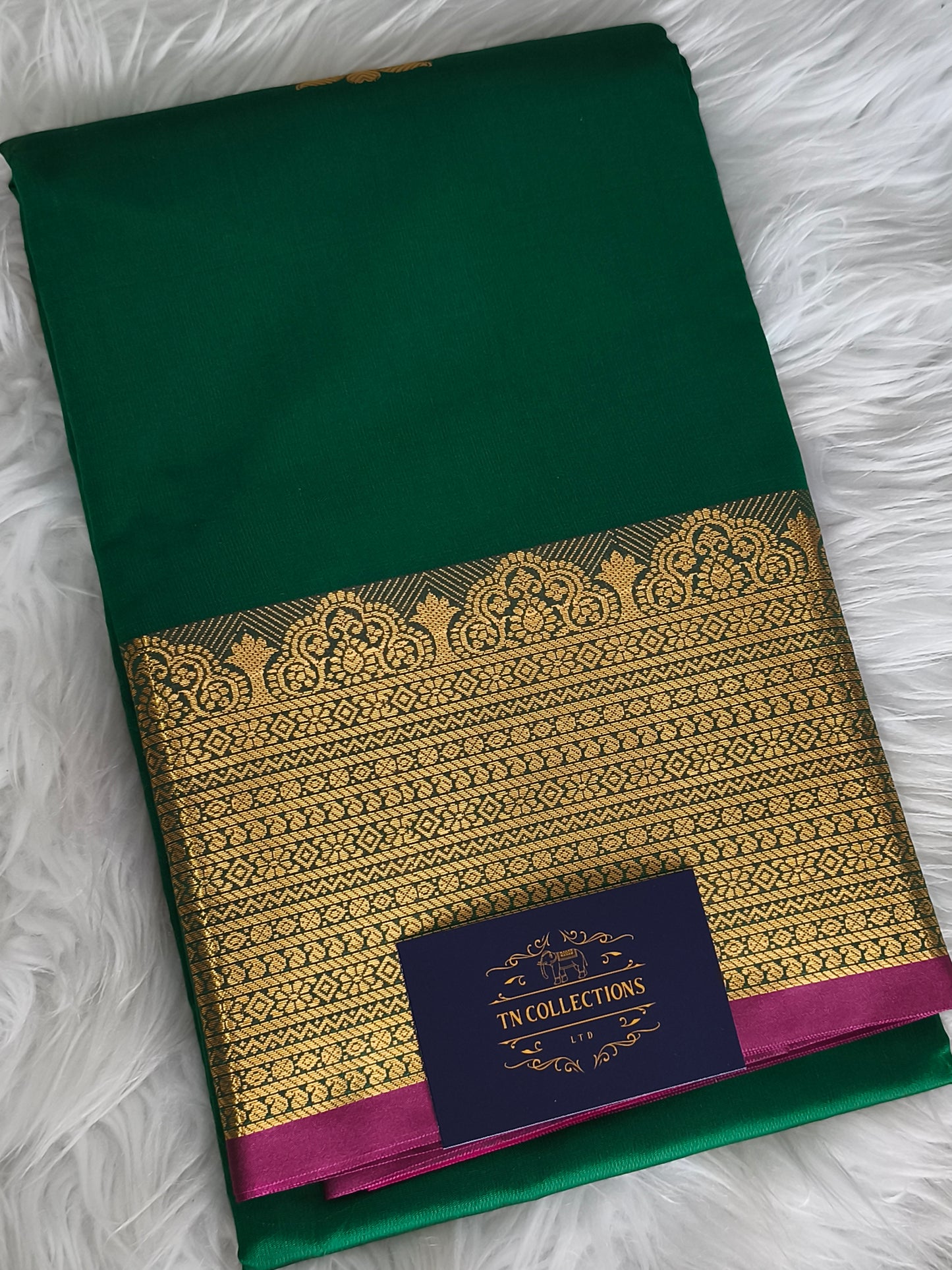 Luxury Semi Soft Silk Saree (Green)