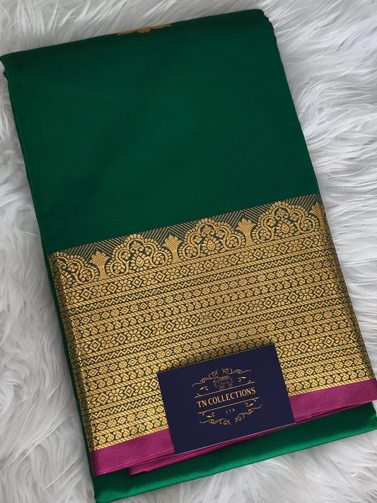 Luxury Semi Soft Silk Saree (Green)