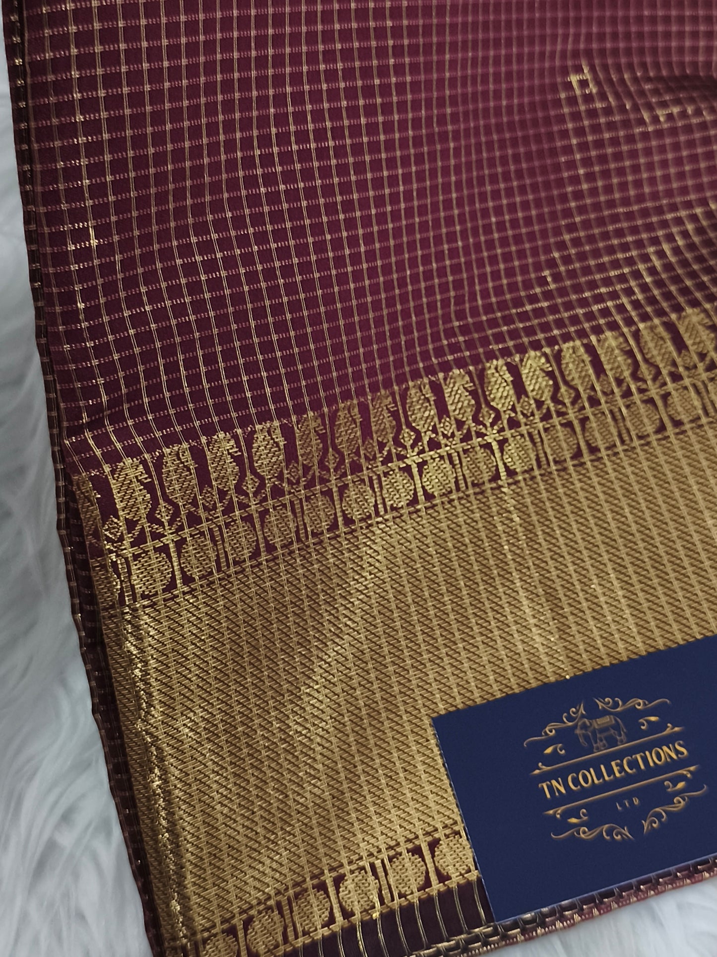 Trendy Small Checked Kanjivaram silk saree