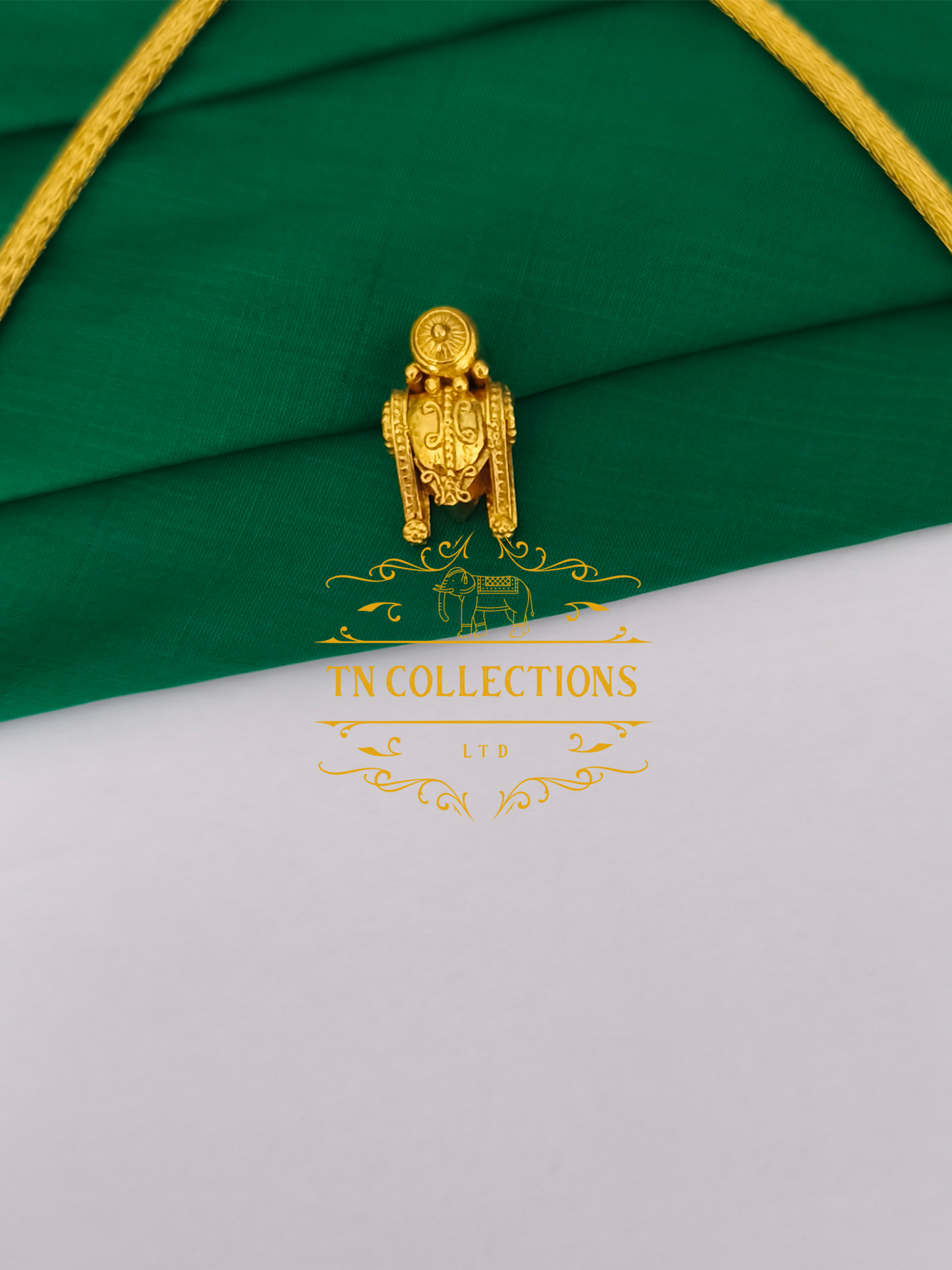 22ct Gold Plated Traditional Hindu Thalikodi with Kombu thali & Coins (9-11 Pawn thickness)