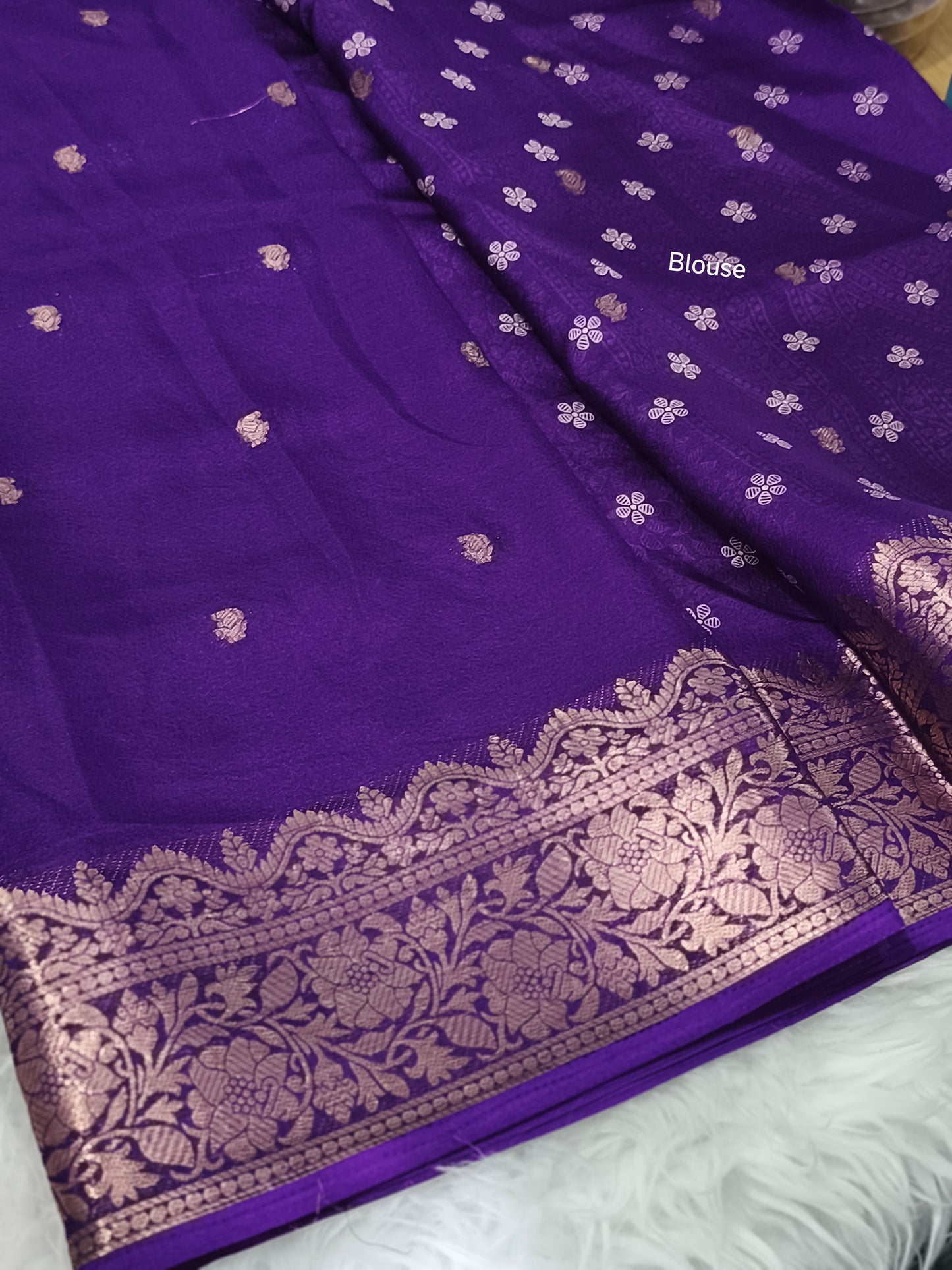 Soft Georgette saree (Purple)