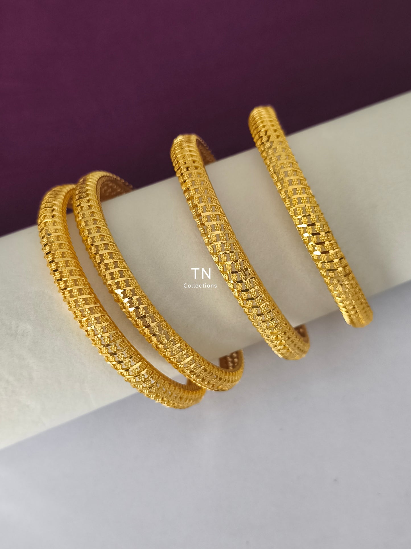 One gram gold forming Bangles Set (Size 2.6)