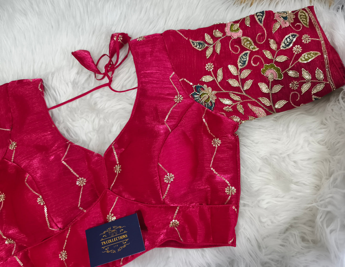 Readymade Saree Blouse (Pink)