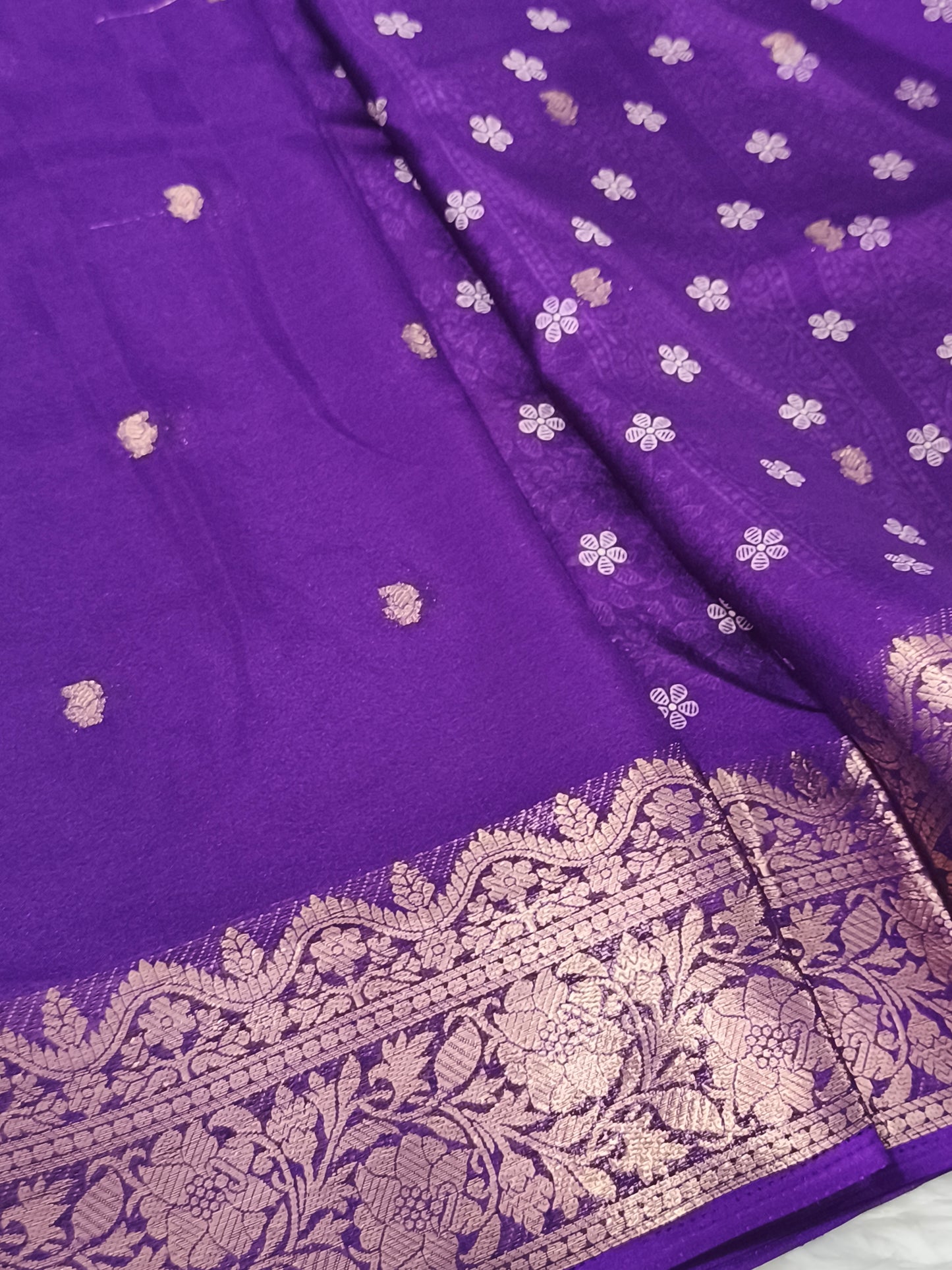 Soft Georgette saree (Purple)