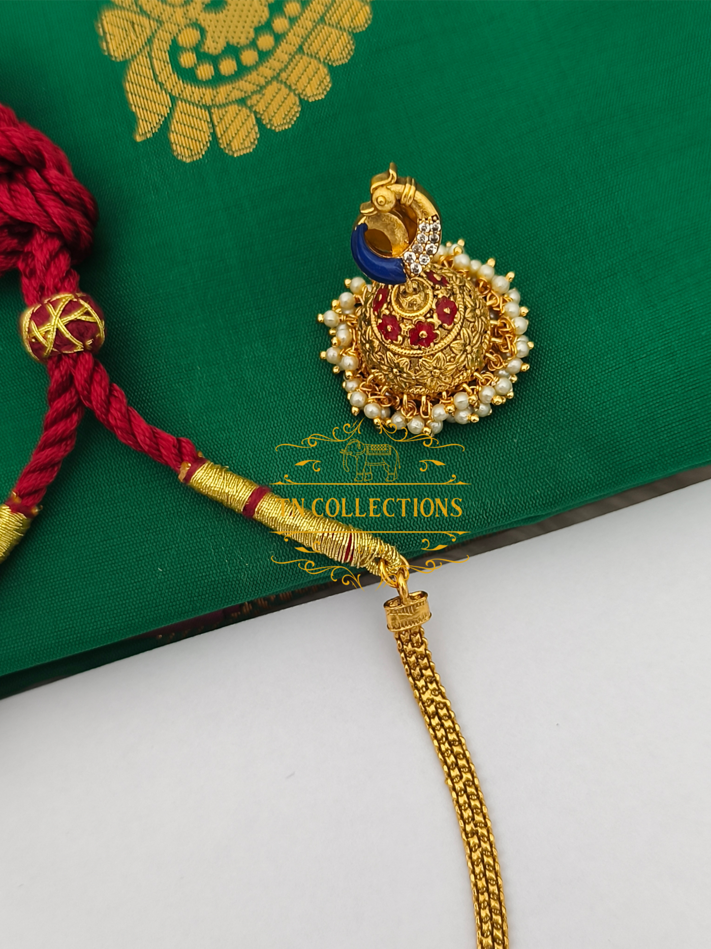 Antique Polish Traditional Meenakshi Necklace Set