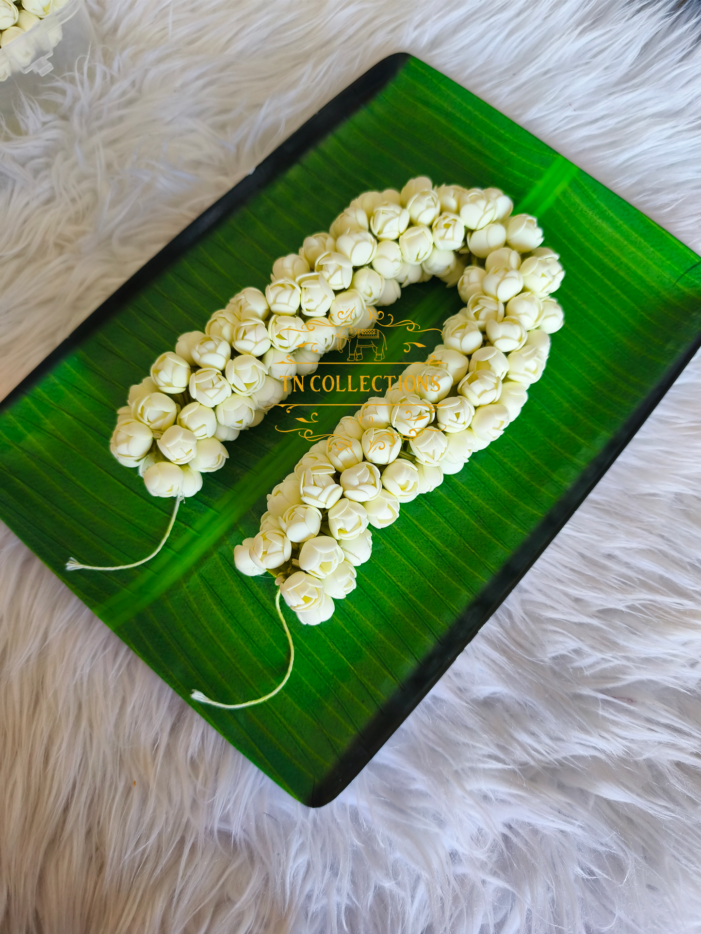 Realistic artificial foam bloomed Mallipoo (Jasmine Garland)