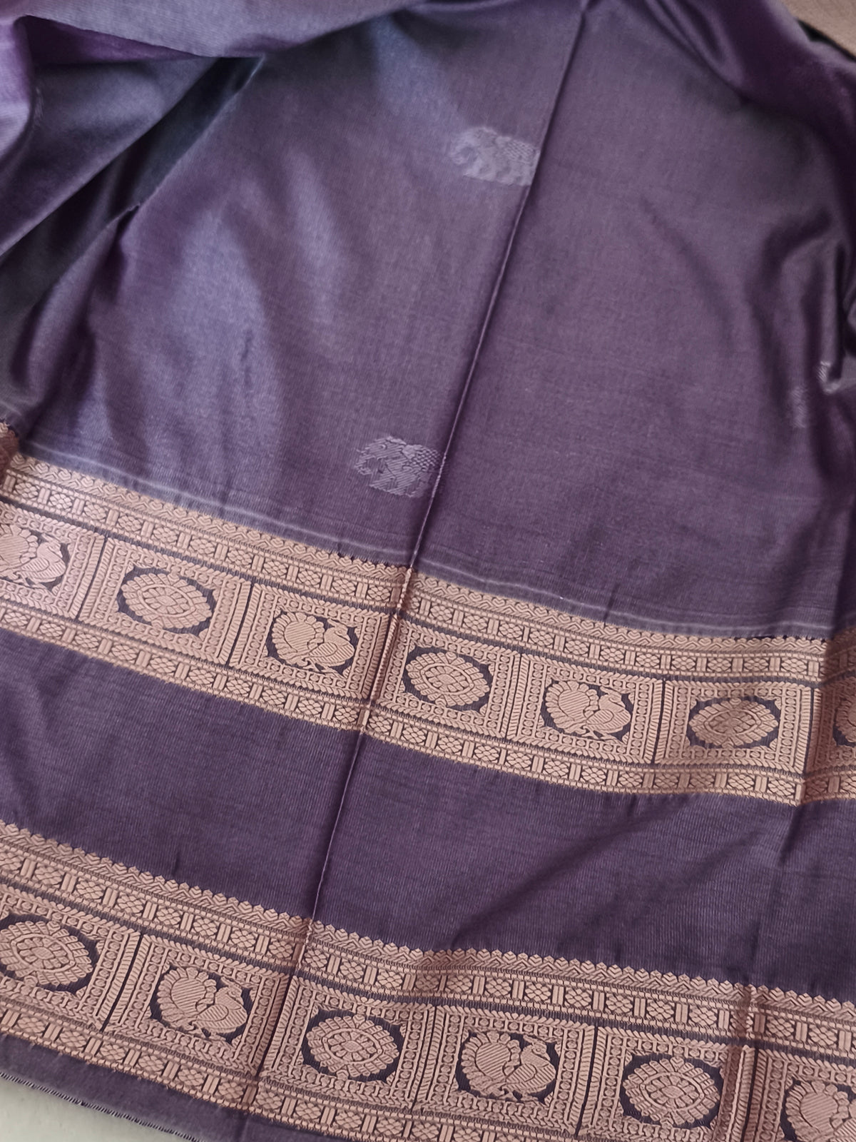 Premium kanchi Semi Silk Saree with contrast blouse