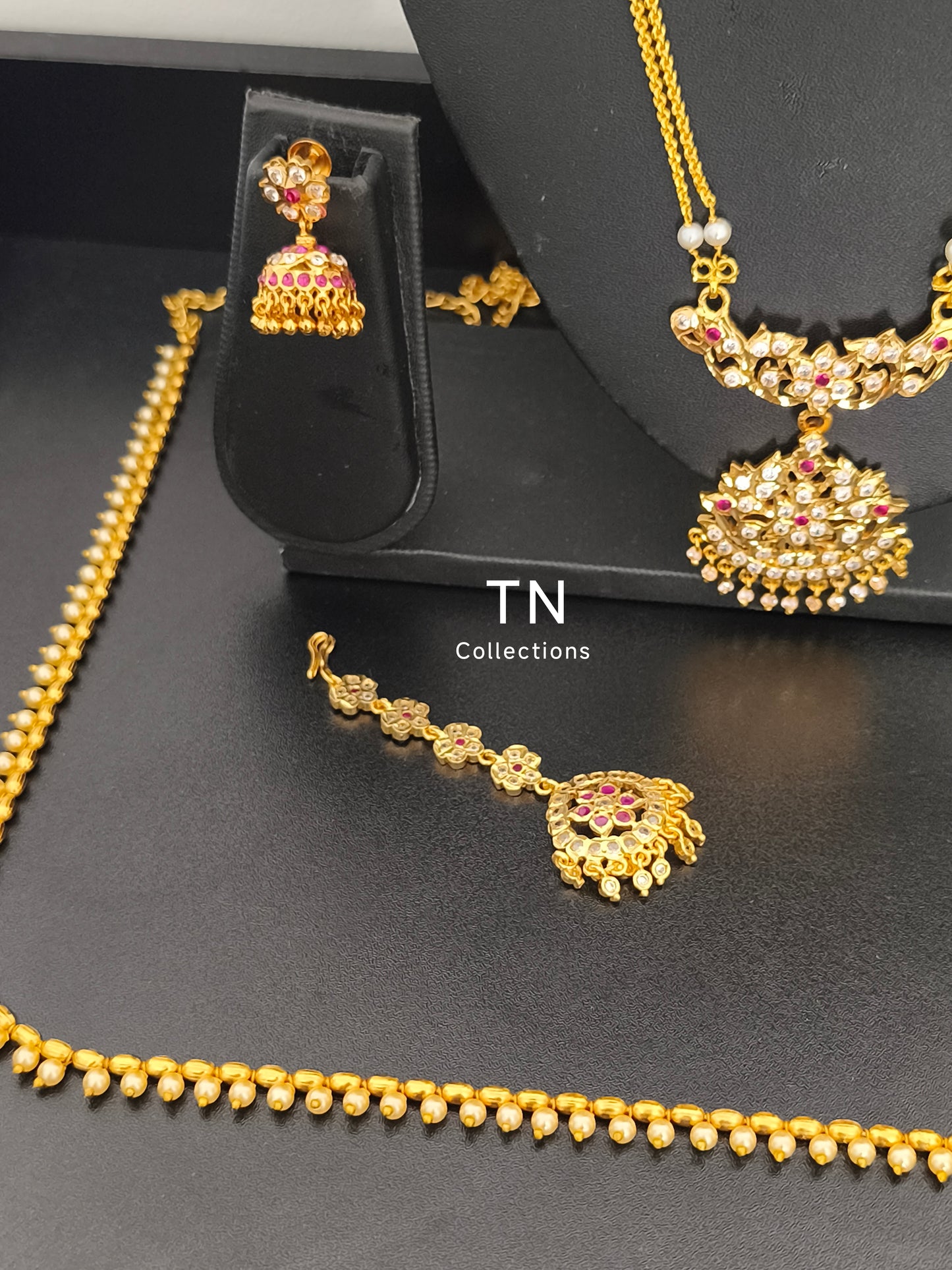 Micro gold plated Traditional Semi Bridal pathakkam Set