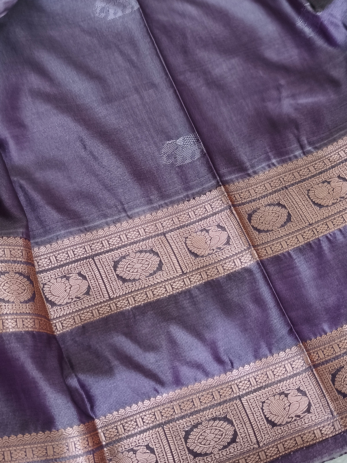 Premium kanchi Semi Silk Saree with contrast blouse