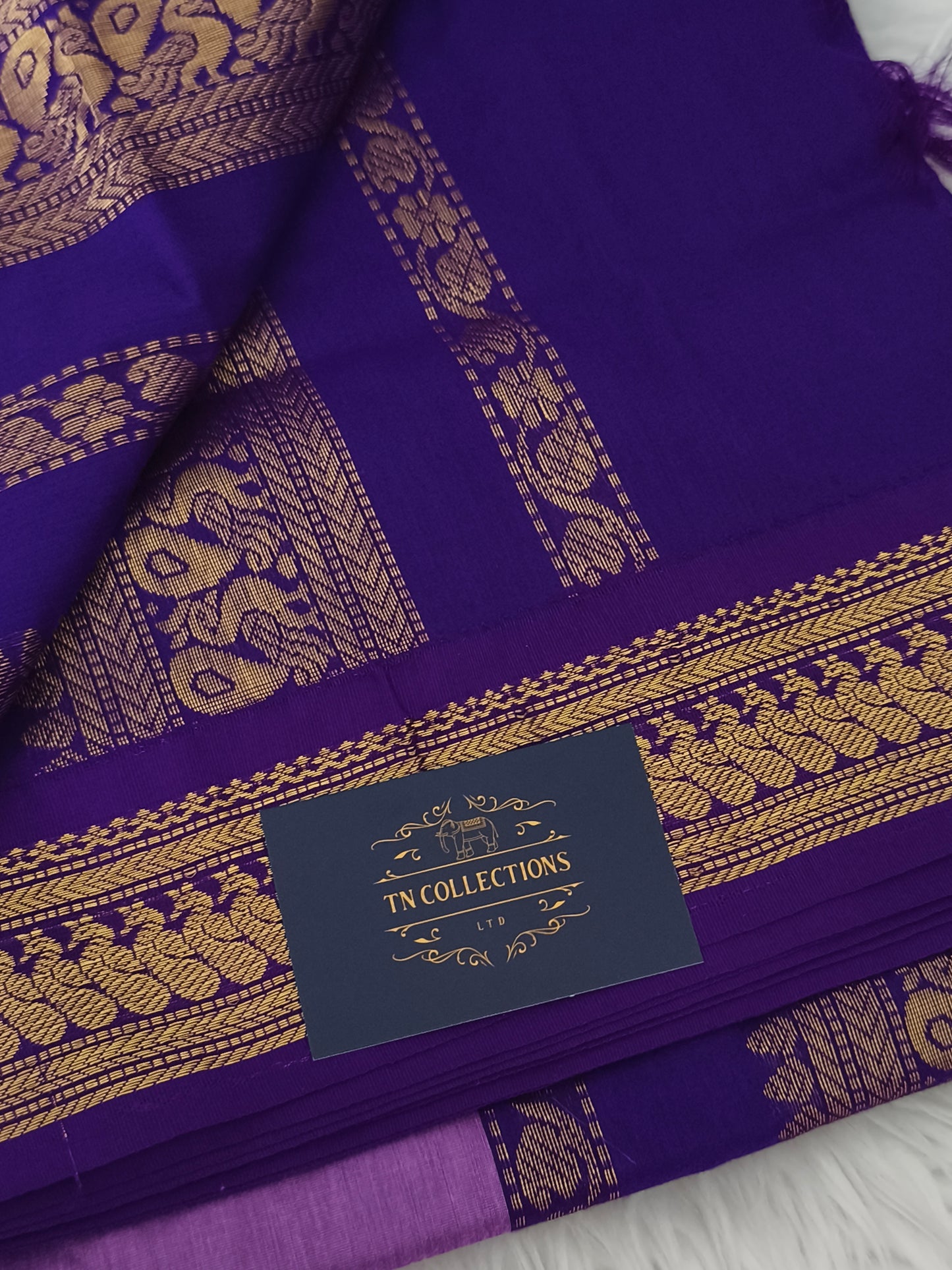 Lavender Purple Kalyani cotton Pattu Saree