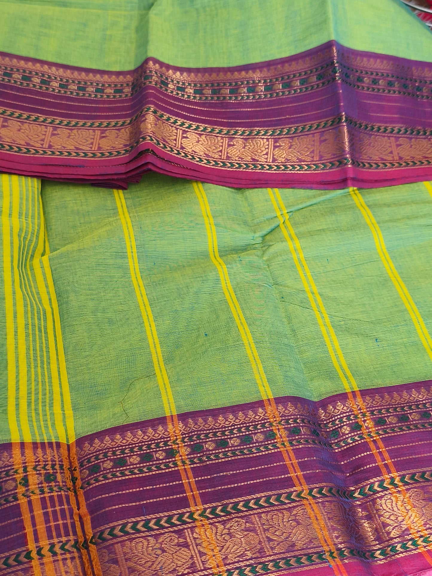 Pure handloom kanchi cotton saree