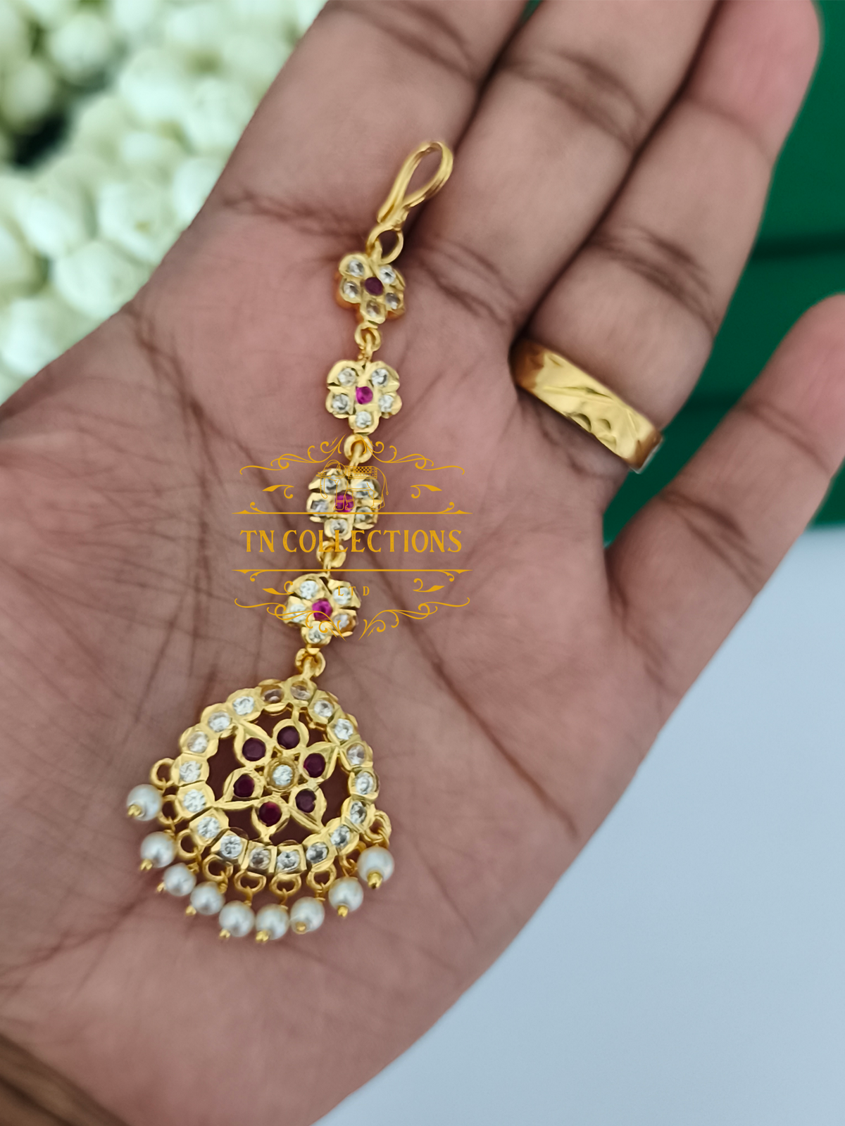 Micro Gold Finish Sun & Moon Bridal Hair Accessories Set