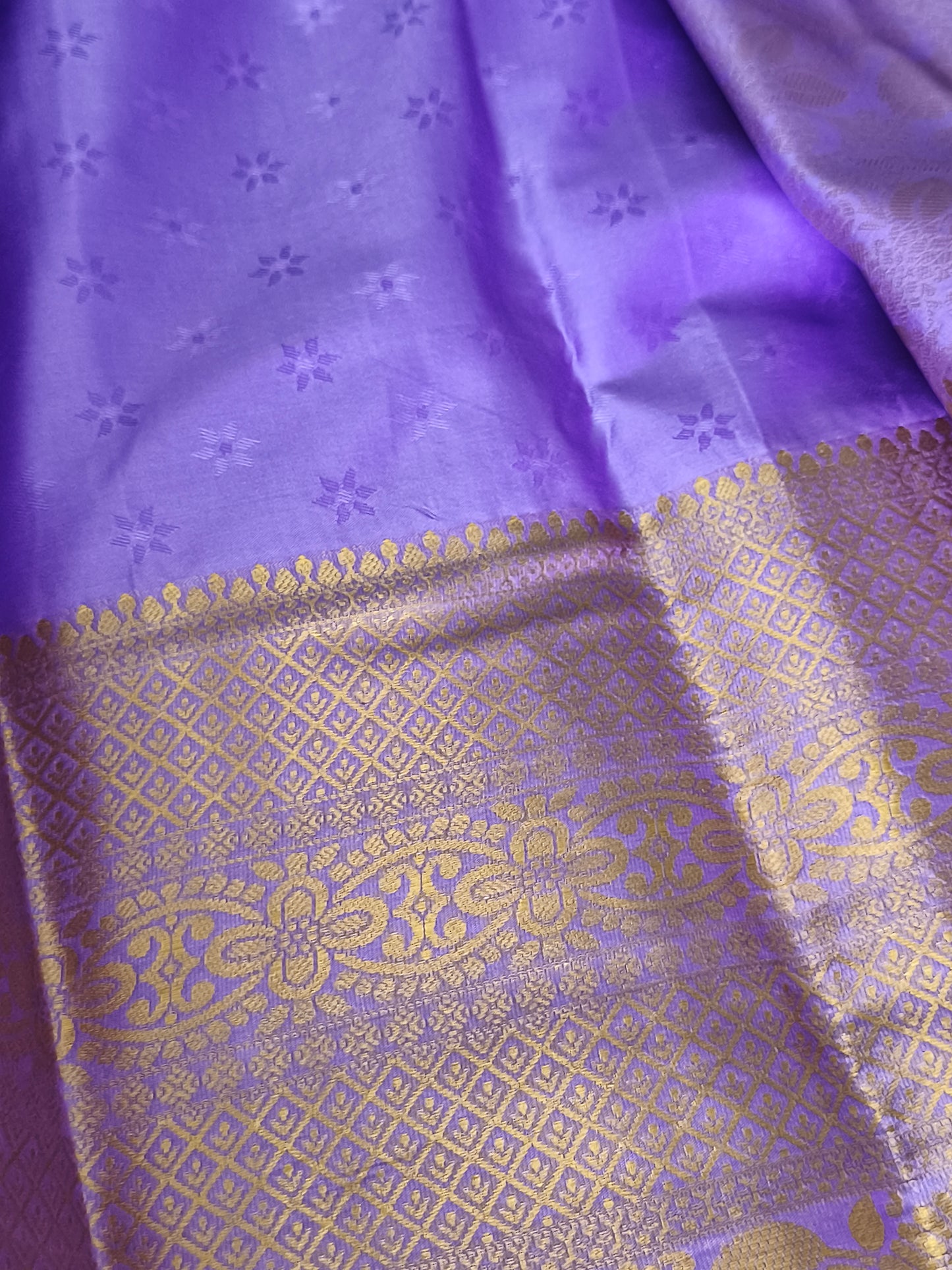 Lavender Kanchi Semi Silk Saree