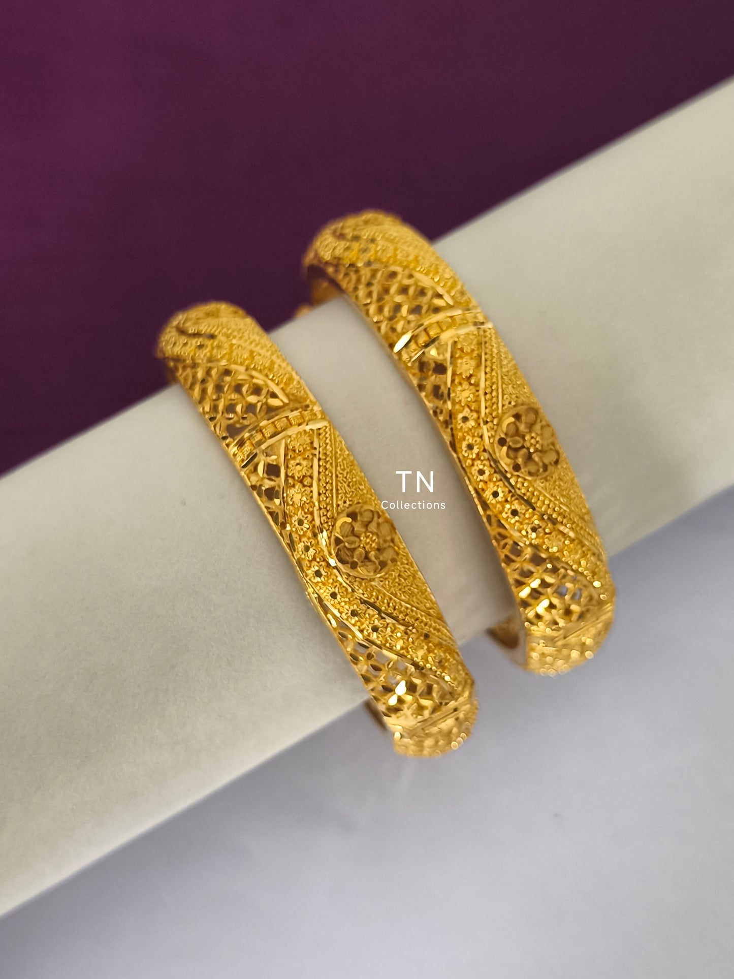 One gram gold forming Screw Bangles (Size 2.8)