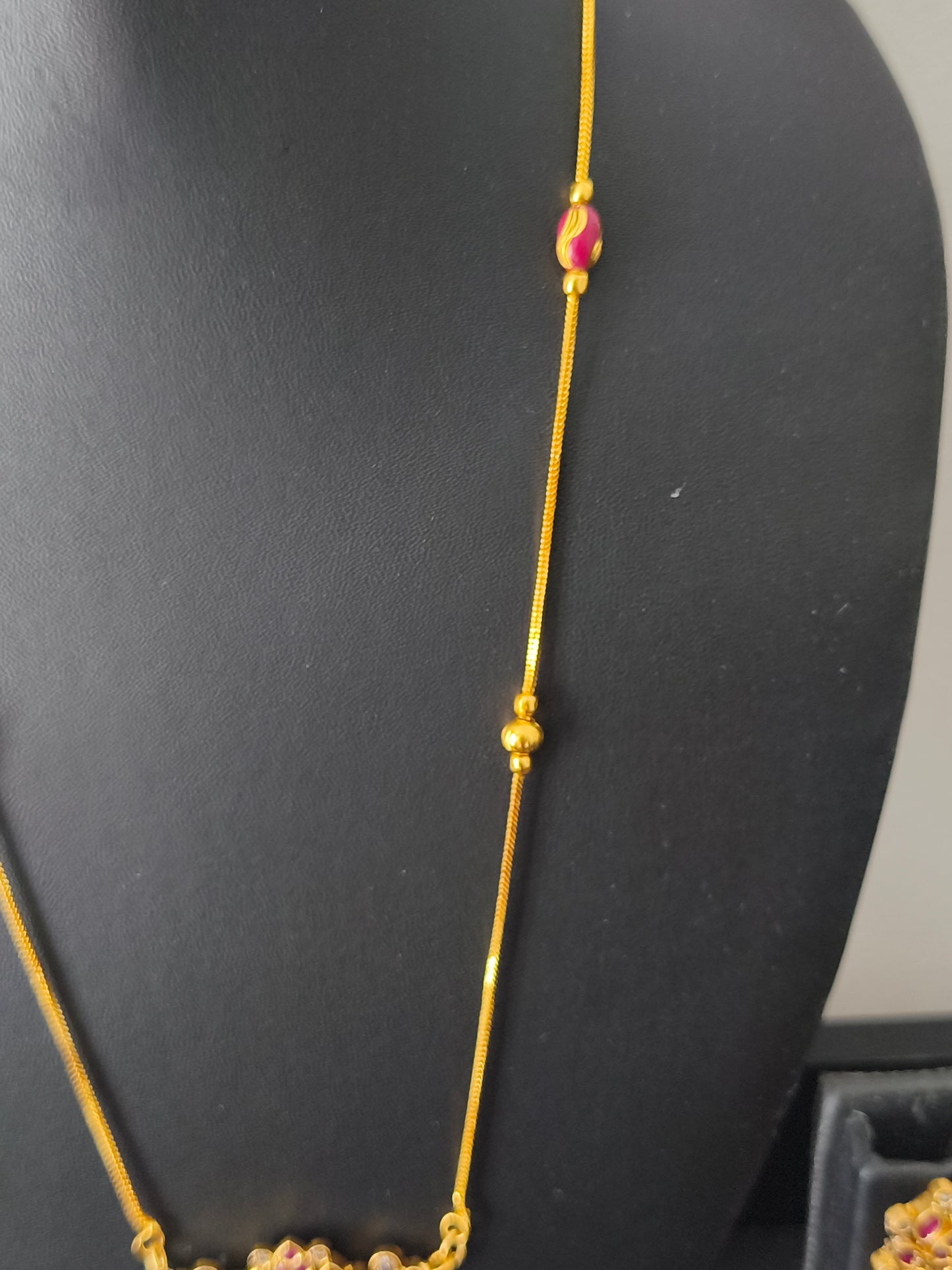 Gold Finish Lotus Chain