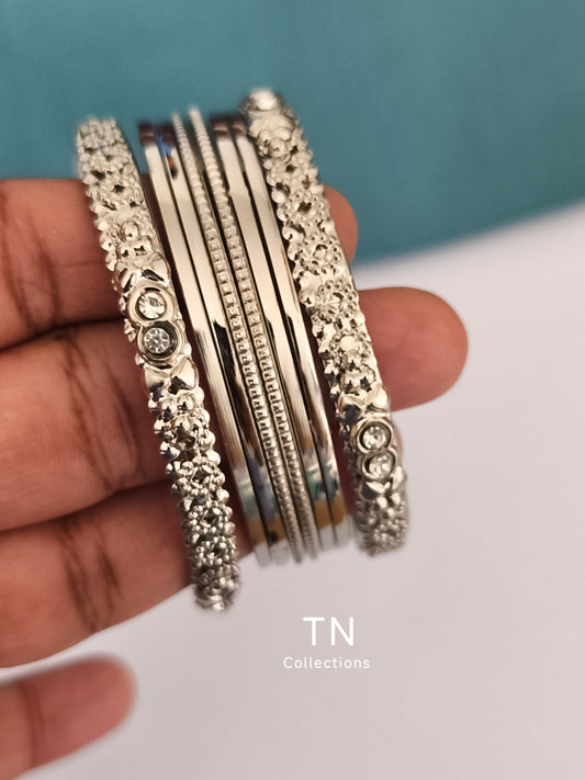 Silver Bangles Set