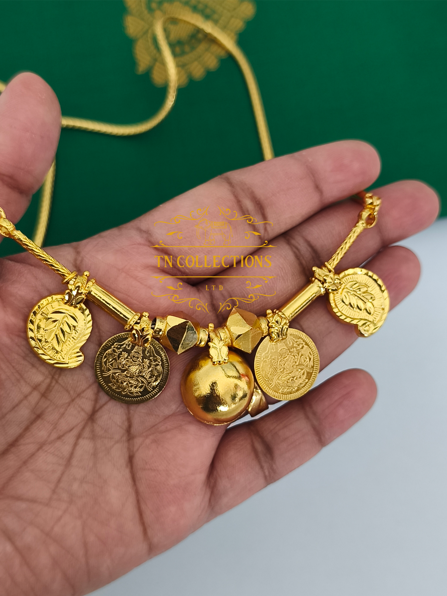 One gram gold plated Traditional Southindian style Thalichain (Thirumangalyam)