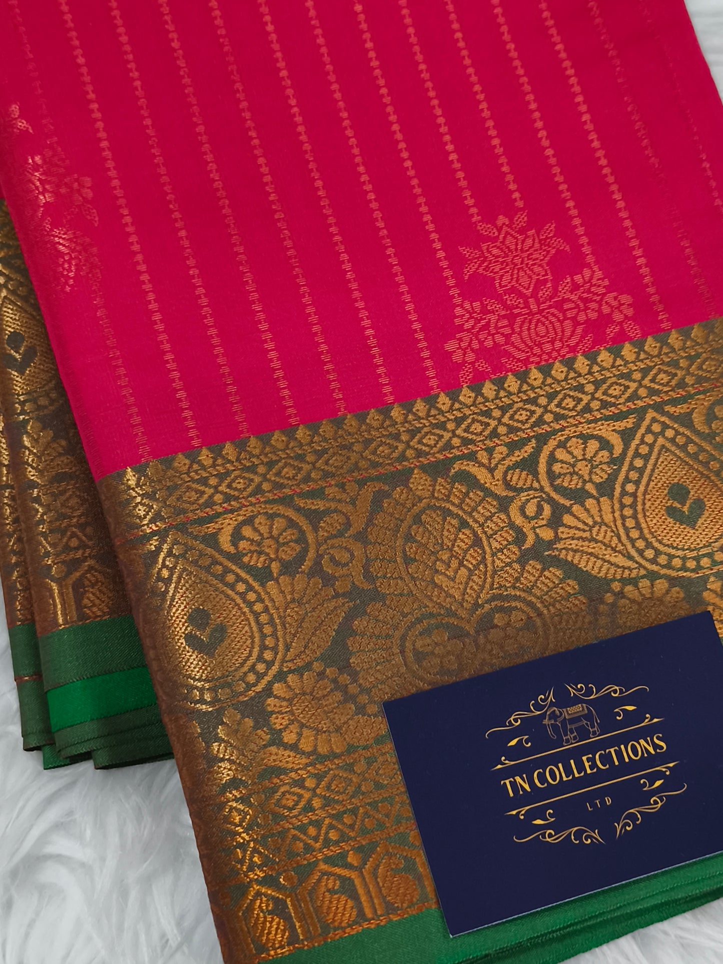 Vairaoosi Soft Silk Saree (Hot Pink)