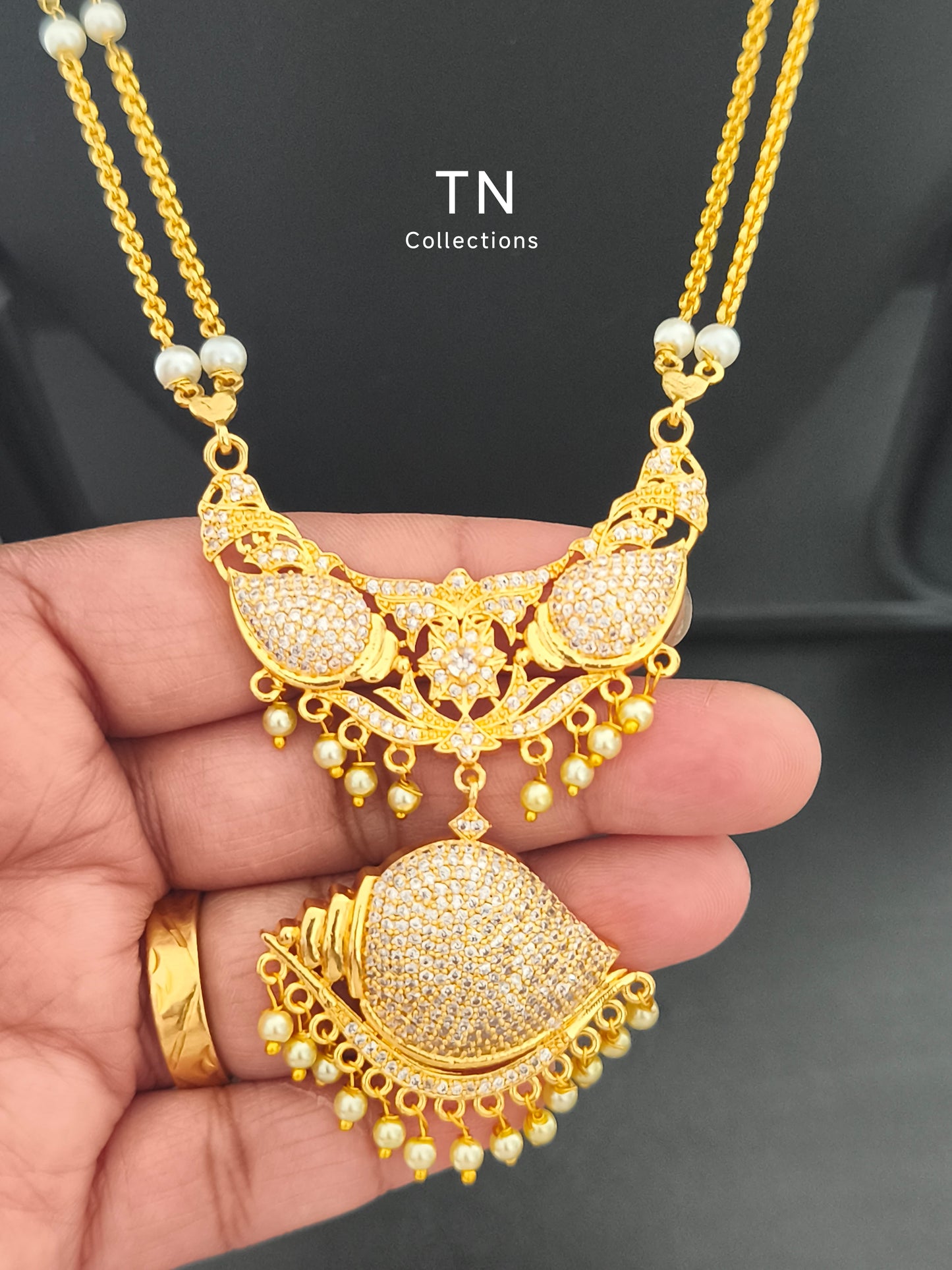 Sangu Design Traditional Semi Bridal set