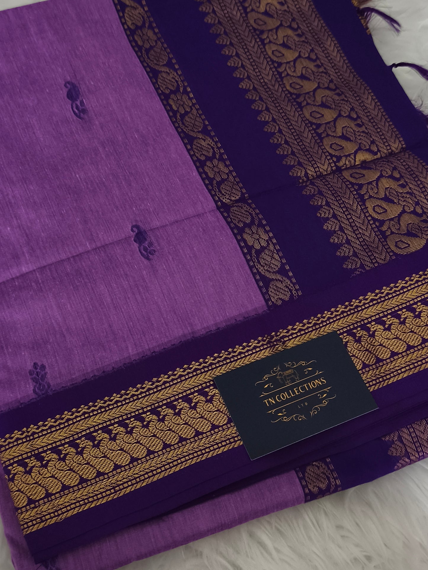 Lavender Purple Kalyani cotton Pattu Saree
