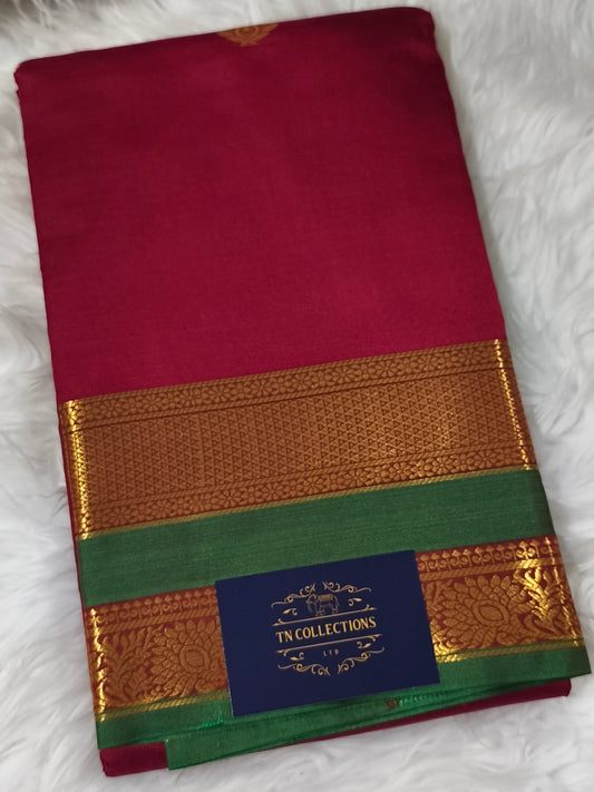 Luxury Semi Soft Silk Saree (Maroon)
