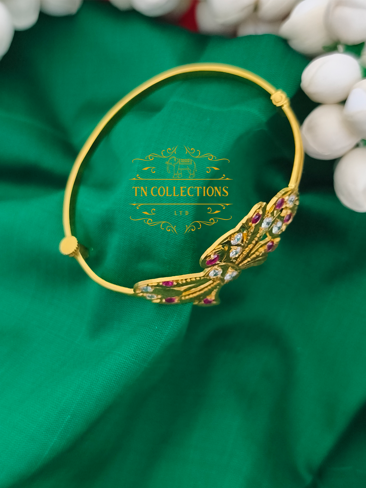 22ct Gold Plated Traditional Screw Bangle ( 🎀Bow Design)