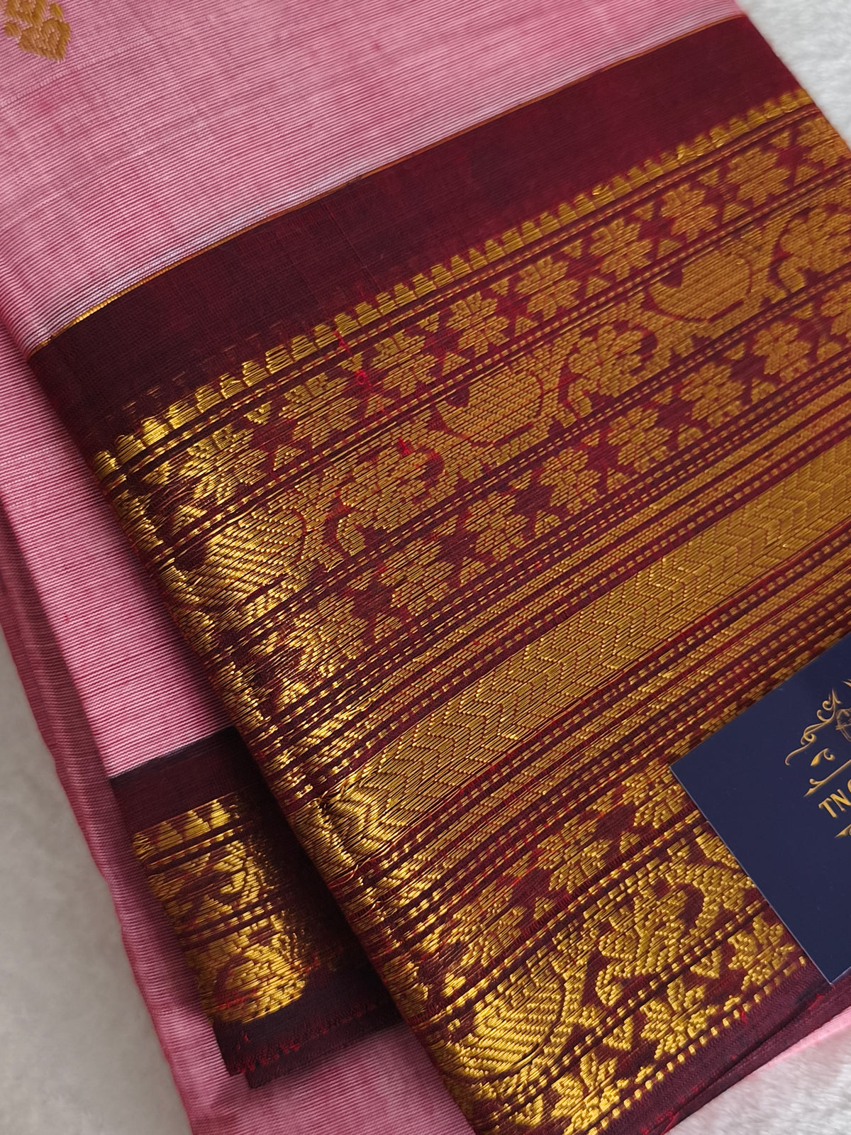 Grand Pure Kanchi Cotton Saree with Rich Pallu