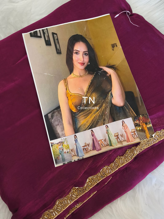 Soft Fendy Chiffon Party Saree