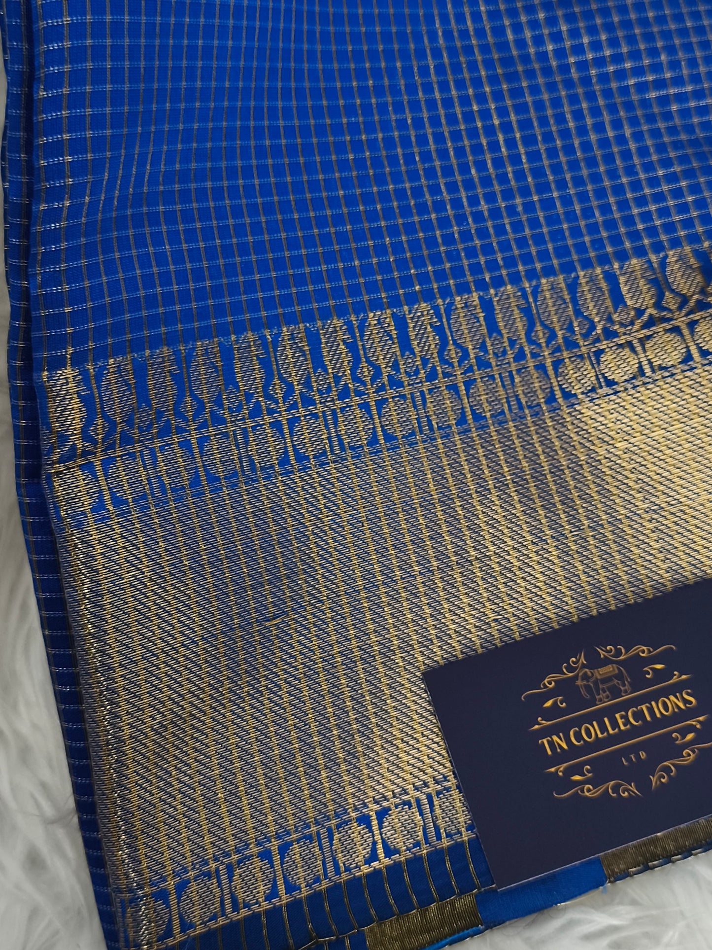 Trendy Small Checked Kanjivaram silk saree