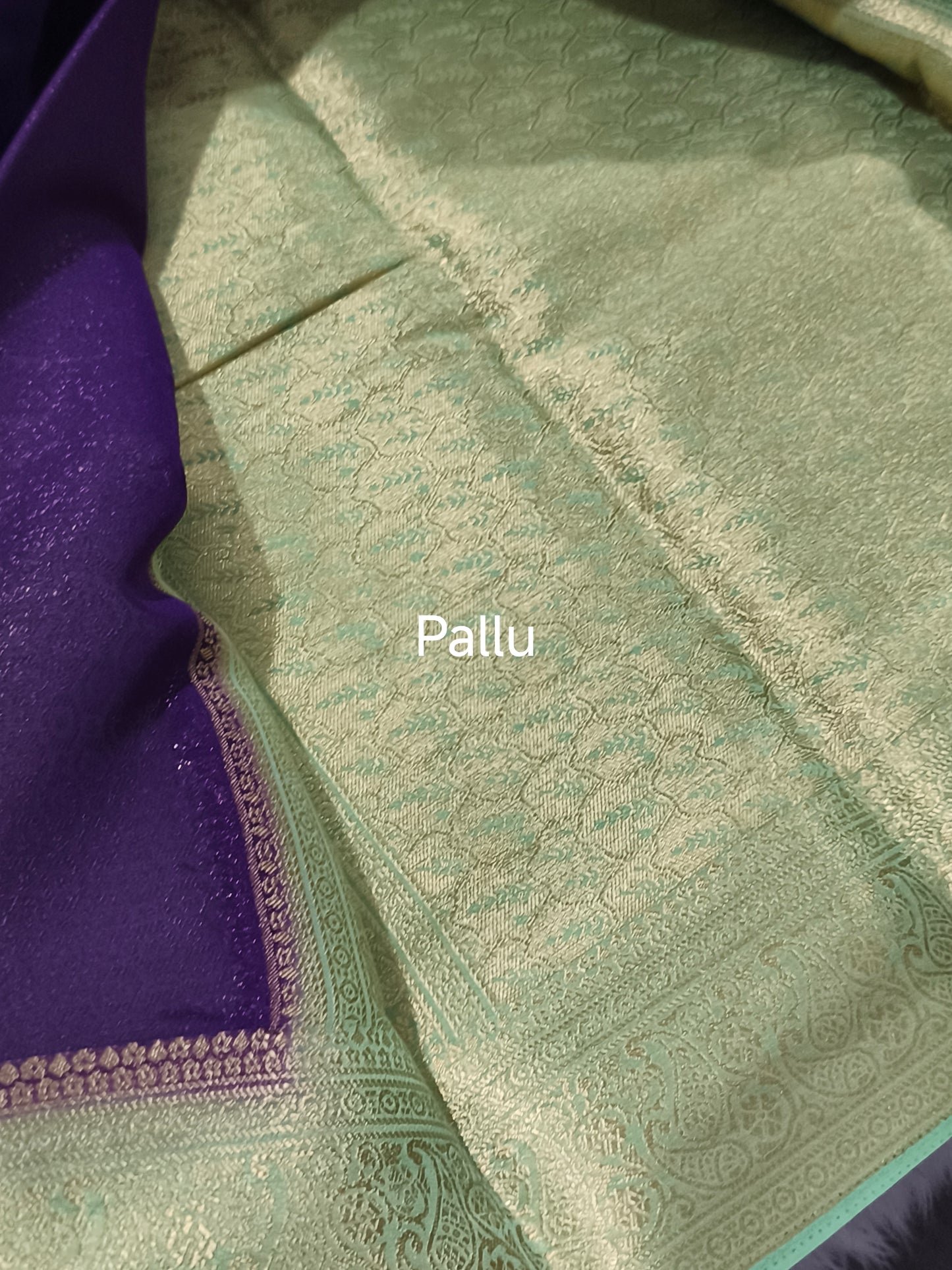 Purple Chiffon Georgette saree