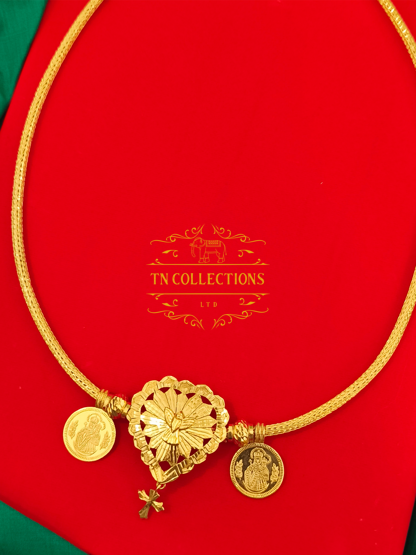 22ct Gold Plated Traditional Thalikodi with Angel Thali