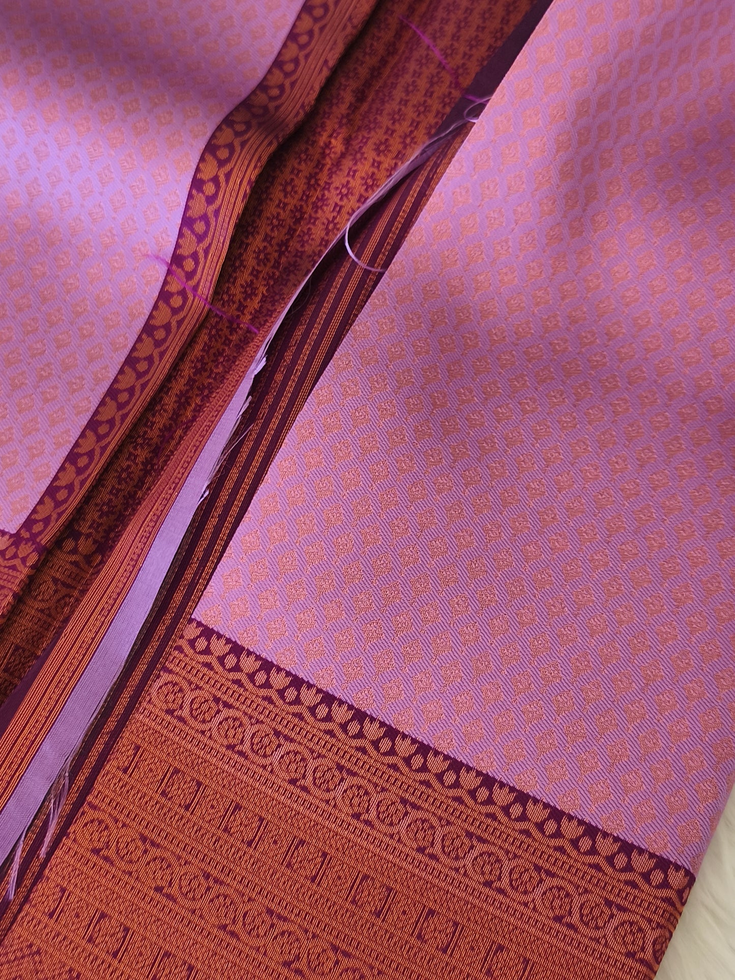 Kanchi Semi silk saree with contrast blouse and rich pallu