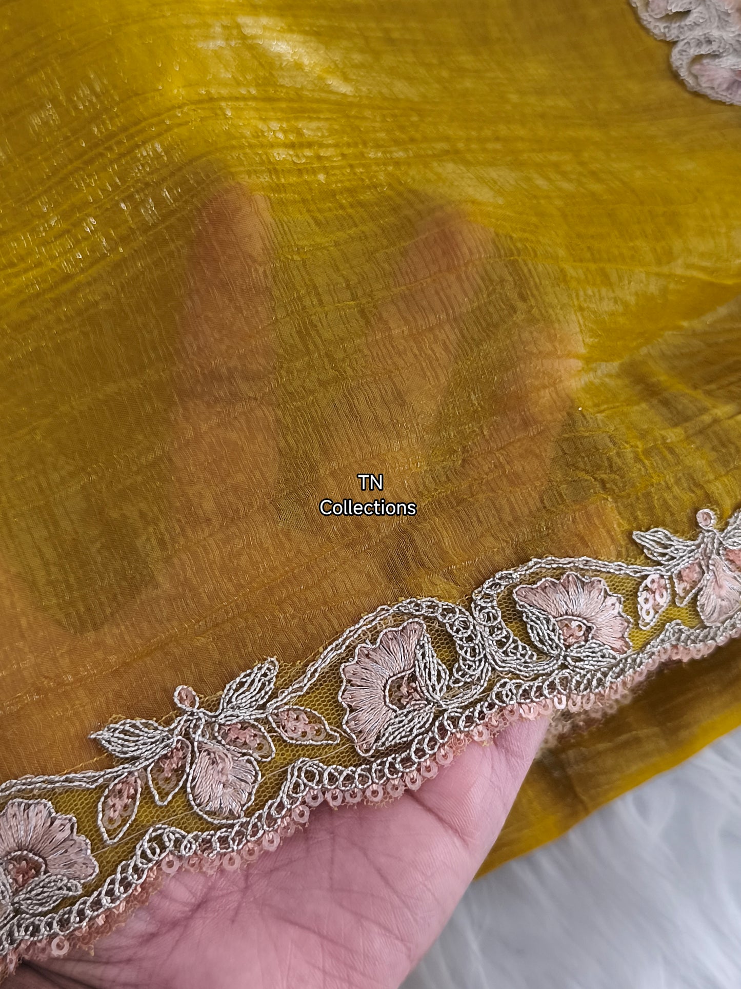 Designer Party Saree with Banglori work blouse material