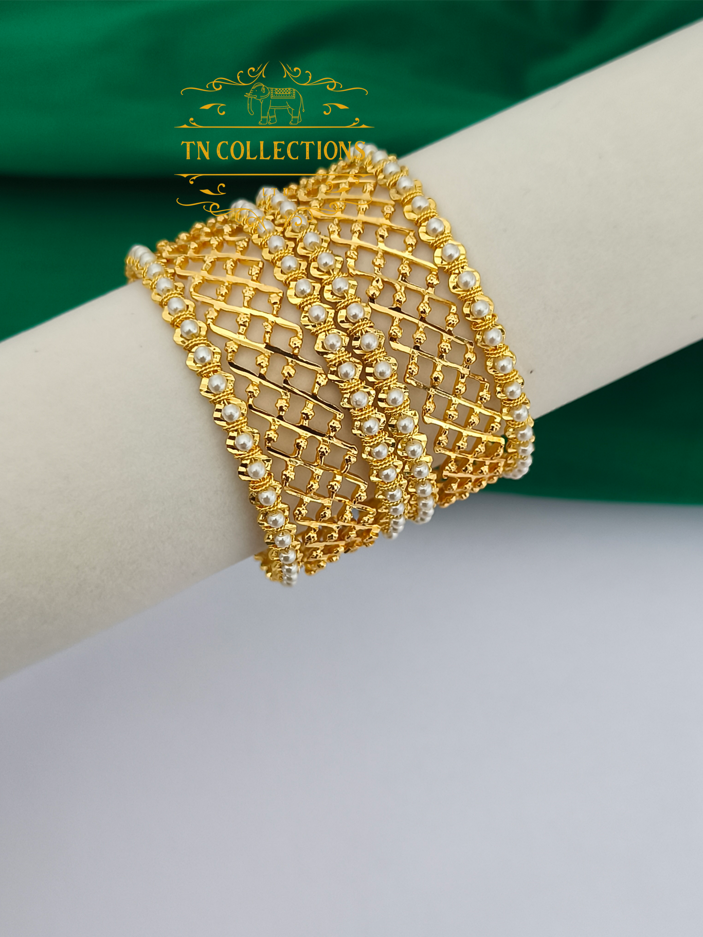 Micro Gold-Plated Modern Bangles Set (Size 2.6 )