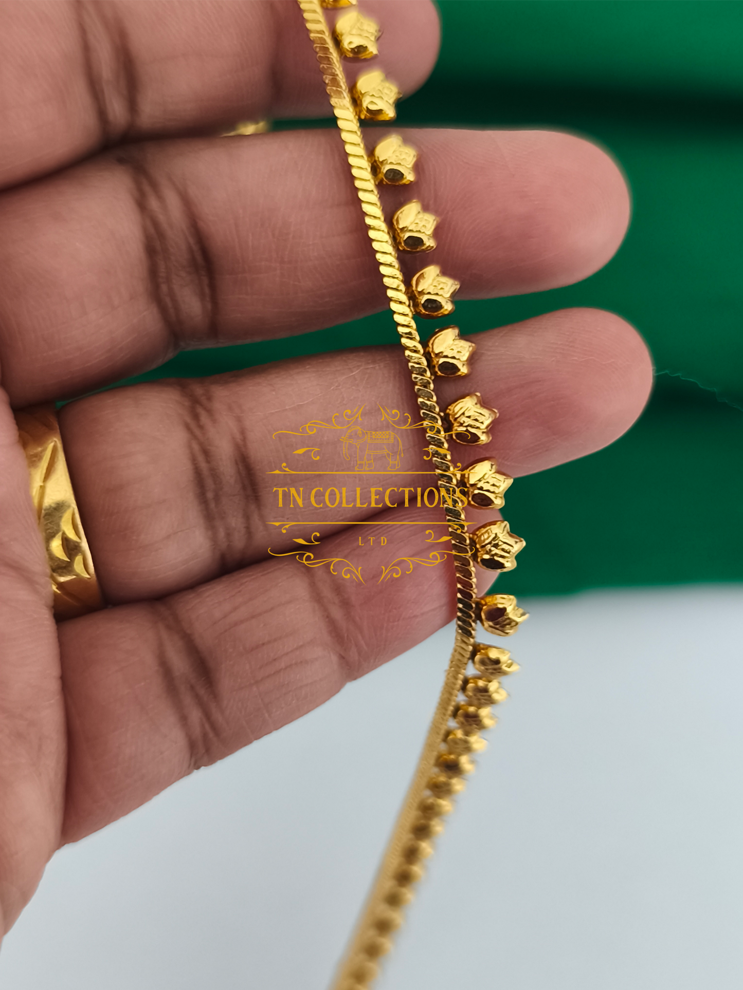 Simple Antique Polish Brass metal Hip Chain