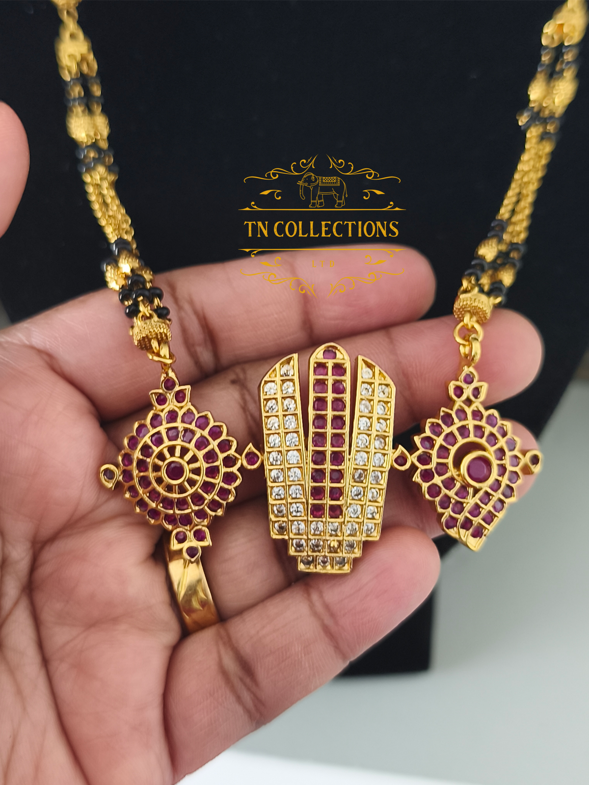 Antique Polish CZ AD Mangalsutra