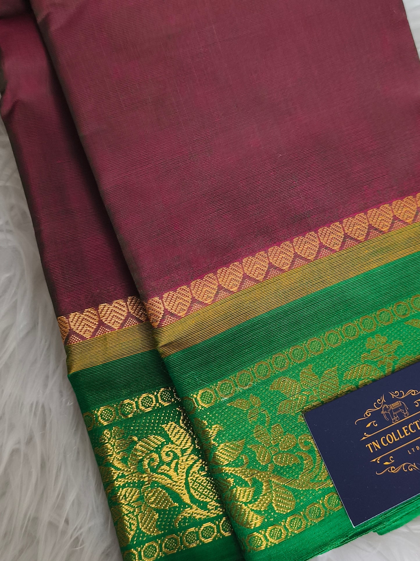 Chettinad Cotton Saree with Kalamkarai blouse material