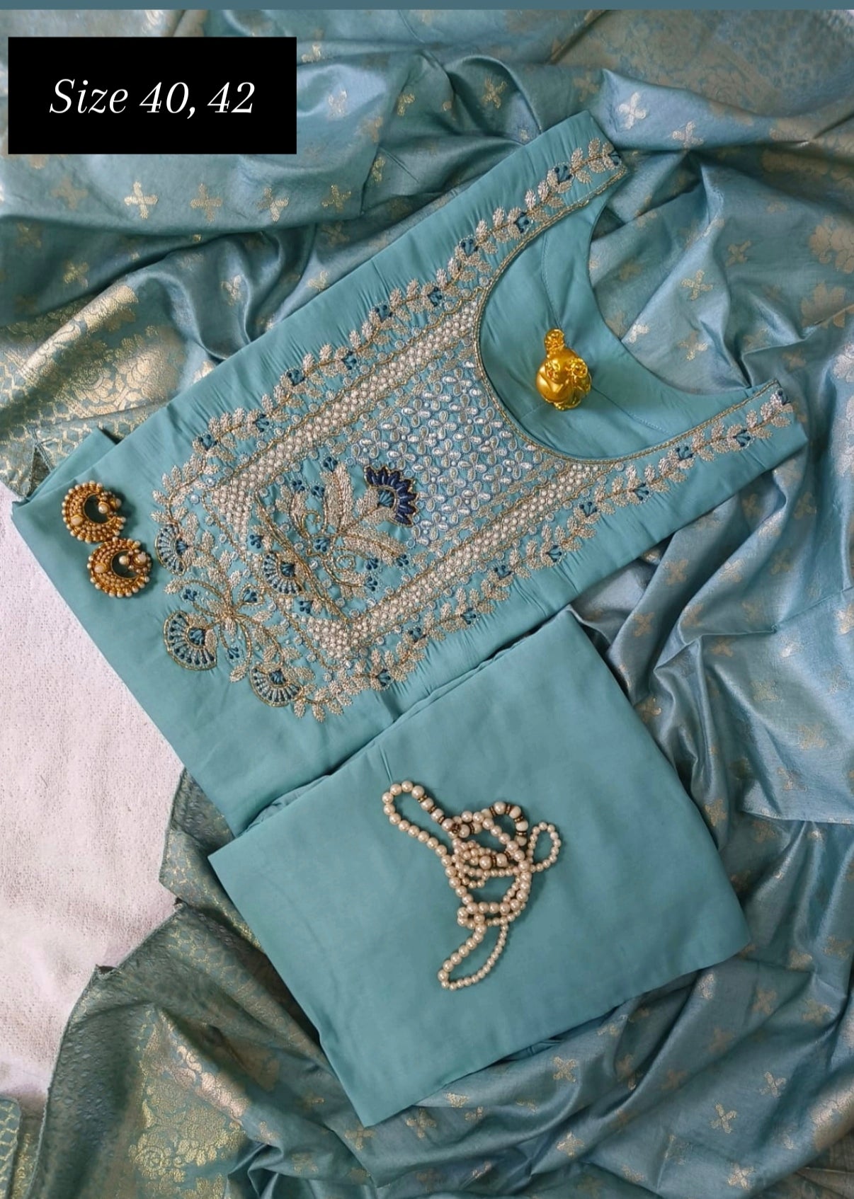 Light blue Readymade Shalwar