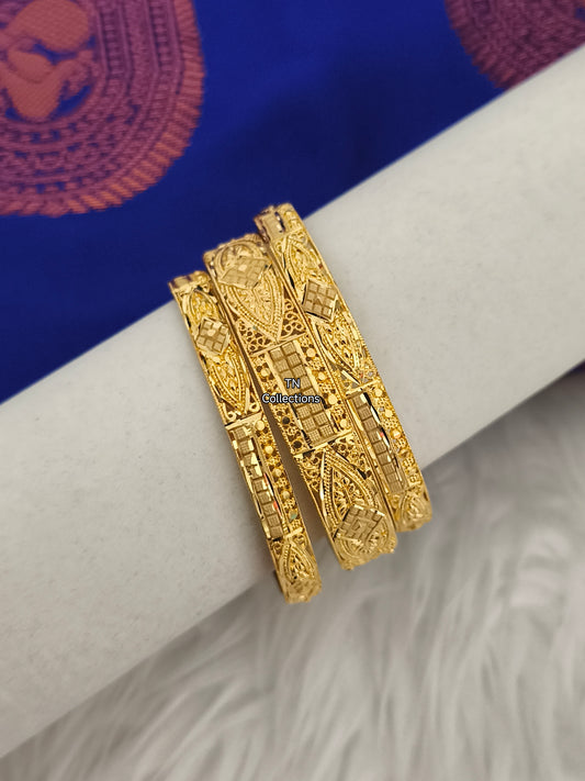 One gram gold forming Bangles Set (Size 2.6)
